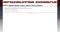 Desktop Screenshot of apocalypsedreams.co.uk
